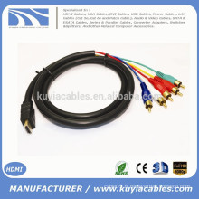 1.5M / 5FT HDMI TO 5RCA RGB Cable Black